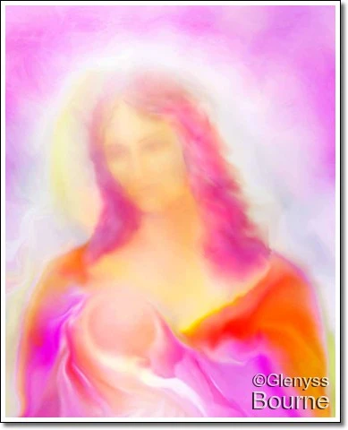 Angel of Love, The Madonna of Compassion painting